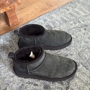 UGG Black Suede Slippers